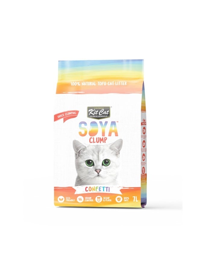 Kit Cat Soya Clump Soybean Confetti Cat Litter 7L - Image 1