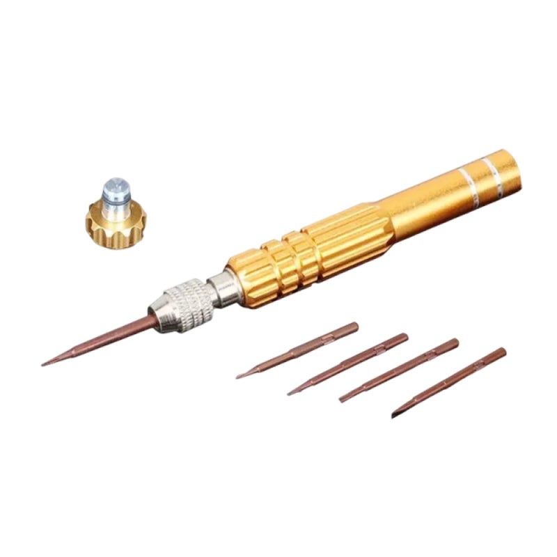 Screwdriver Set: Gold Durable S2 Steel Magnetic Bits - Quick Attachment Precision Tools for Professional And Home Electronics Repair - Image 1