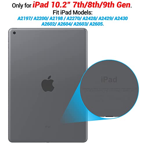 Asgens Black Clear Soft Case for New iPad 7th/8th/9th Generation 10.2" 2019/2020/2021, Shockproof Resistant Flexible TPU Protective Shell Fit iPad 10.2-inch 7th/8th/9th Gen. 2019/2020/2021 - Image 3