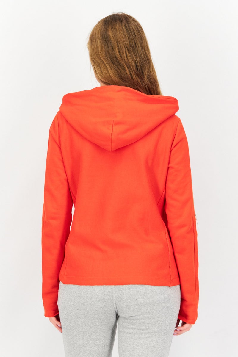 Champion Women Sportswear Fit Hooded Long Sleeve Sweatshirt, Red - Image 2