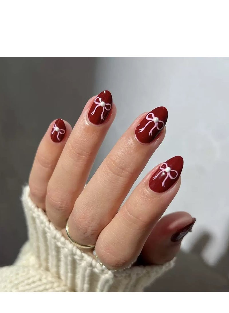 JOSQUEWNN Press On Nails,24pcs,Short Square Press-On Nails, Romantic Butterfly & Floral Design, Luxurious & Elegant, Whitening Effect Nail Set.Acrylic Nails With Glue Kit. - Image 1