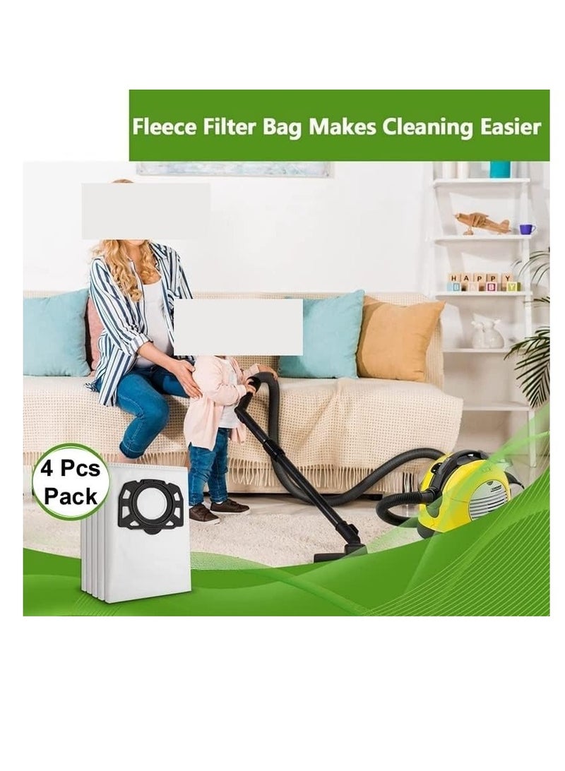 بريميفي 4 قطع من أكياس الفلتر المتوافقة مع كارشر WD4 WD5 WD6 SE4001 SE4002 إلخ - Image 3