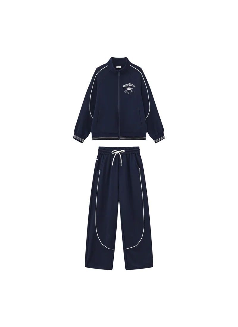 Balabala Kids Unisex Knit long sleeve suit