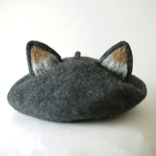 Parent-Child Wool Beret Cat Ears Artist Cap Dark gray - pzsku/Z6CE692A8DB7337705453Z/45/1746219088/376b6d22-13bc-44bb-97e4-1442072418eb