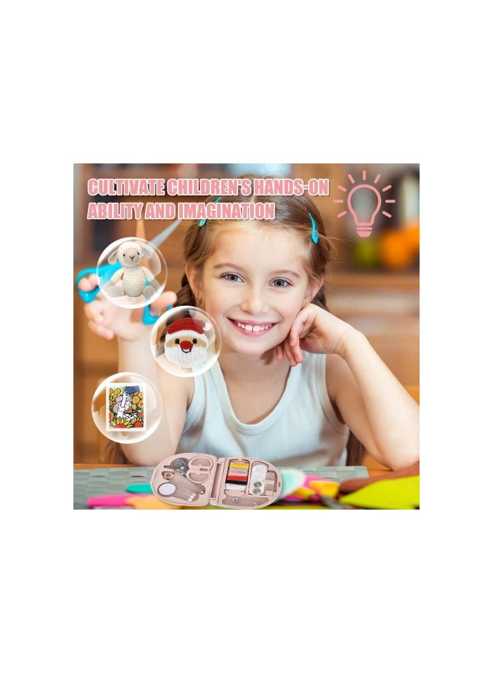 Mini Sewing Kit – Cute Pink Travel Sewing Set with Thread, Needle, Scissors, Snap Buttons – Compact Organizer Box for Quick Repairs - Image 4