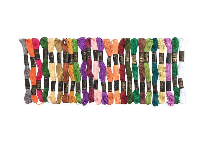 TE TE Ultimate Cross Stich Embroidery Thread Set: Premium Stranded Cotton Threads for Hand Embroidery & Craft. Create Masterpieces With Embroidery Floss Thread Skein Vibrant Colors (2nd & 5th) (Pcs of 50)  - Image 2