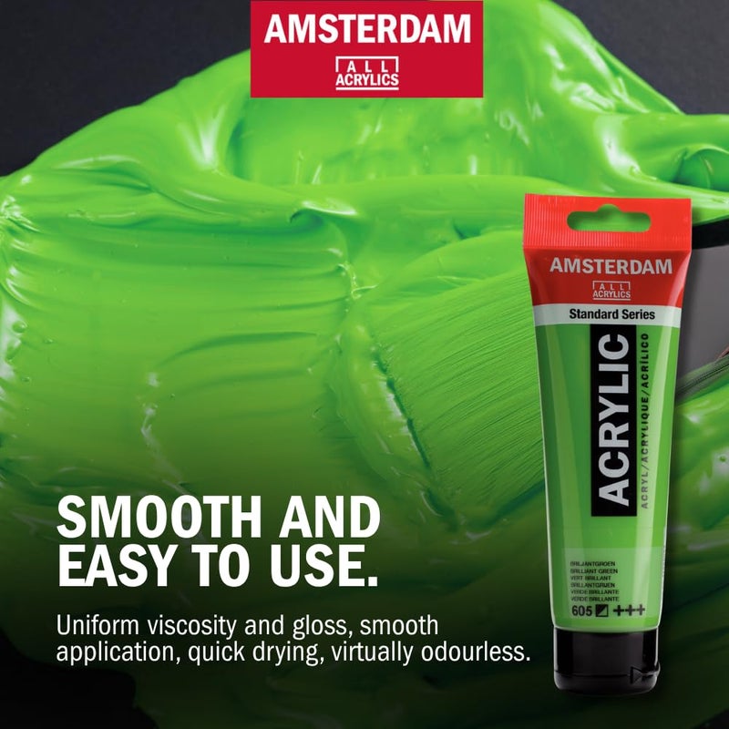 AMSTERDAM طقم طلاء أكريليك قياسي أمستردام 6x20 مل، لؤلؤي - Image 5