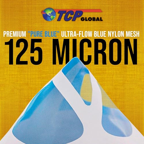 TCP Global - Pack of 250 - Paint Strainers with Ultra-Fine 125 Micron Filter Tips - Premium Pure Blue Ultra-Flow Blue Nylon Mesh - Cone Paint Filter Screen - Finely Strain Auto, Car, House Paint - Image 2