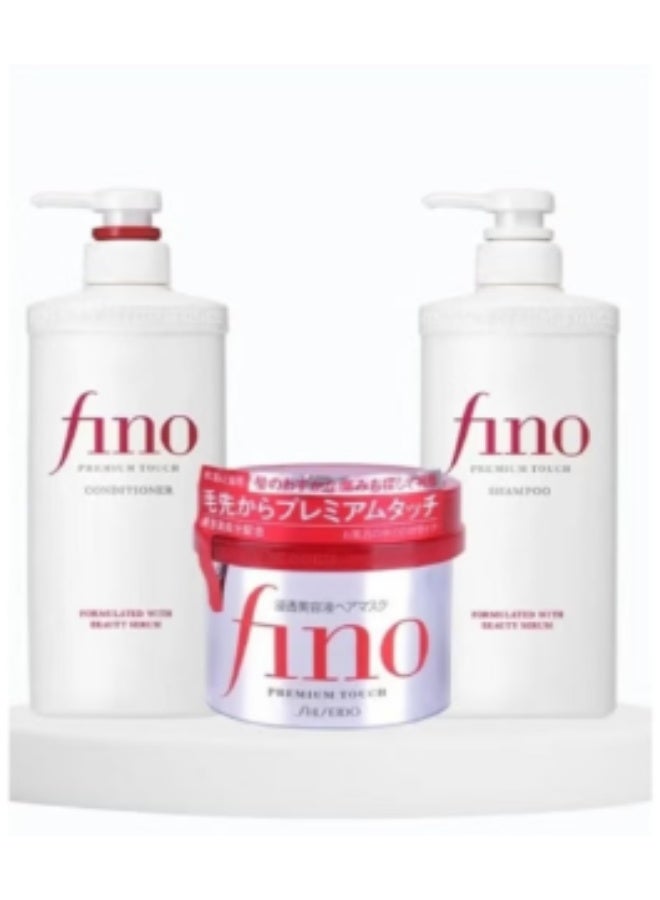 فينو مجموعة العناية بالشعر فينو بريميوم تاتش - شامبو (550 مل)، بلسم (550 مل)، ماسك (230 جرام)، - لإصلاح الشعر الجاف والتالف - Image 2