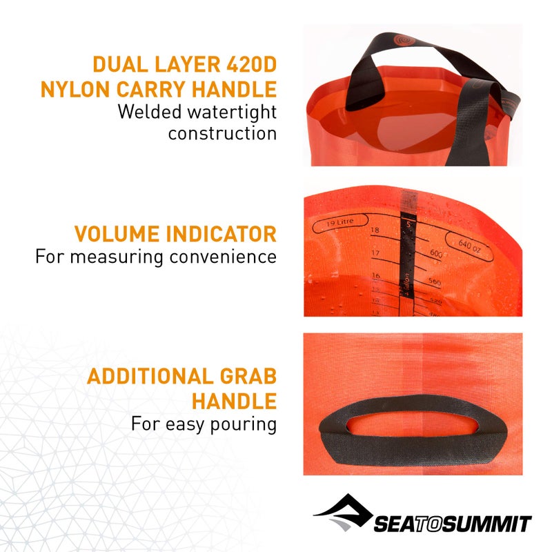 Sea to Summit Folding Bucket, Collapsible Camp Kitchen Bucket, 10 Liter - Image 3