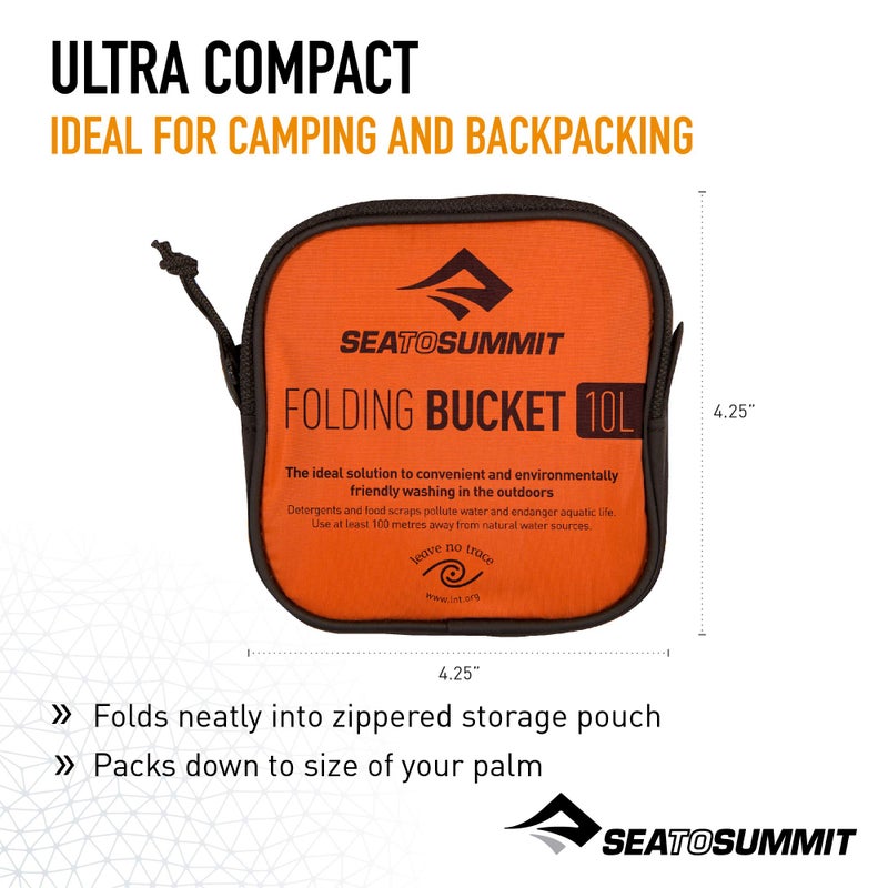 Sea to Summit Folding Bucket, Collapsible Camp Kitchen Bucket, 10 Liter - Image 5