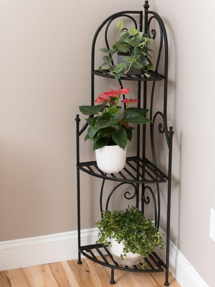 DDS Dream Decor Shoppee DDS DREM DECOR SHOPPEE Plant Stand Flower Pot Rack,Style Corner Shelf Planters,Display Holder for Indoor Outdoor Use Corner Shelf as Plant Stand, Bookcase Multipurpose Used - Image 2