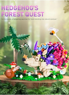 Excefore Flowers Hedgehog Building Kits, Animal & Flowers Building Set for Adults, Includes Animals, Insects, Mushroom, Jungle Crossing, Ideal Gift for Nature Lovers and Kids 8+, Birthday (988 PCS)  - Image 4