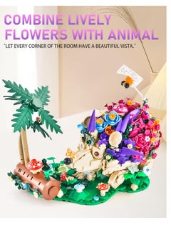 Excefore Flowers Hedgehog Building Kits, Animal & Flowers Building Set for Adults, Includes Animals, Insects, Mushroom, Jungle Crossing, Ideal Gift for Nature Lovers and Kids 8+, Birthday (988 PCS)  - Image 2