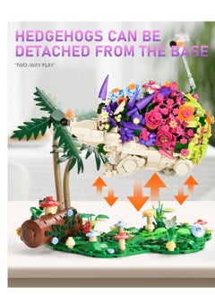 Excefore Flowers Hedgehog Building Kits, Animal & Flowers Building Set for Adults, Includes Animals, Insects, Mushroom, Jungle Crossing, Ideal Gift for Nature Lovers and Kids 8+, Birthday (988 PCS)  - Image 5