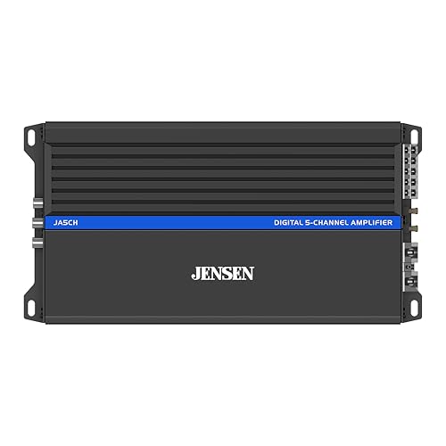 JENSEN JA5CH Class-D 5-Channel Amplifier Car Audio | 1500 Watts Peak Power | Efficient Compact Design | Bridegeable - Image 1