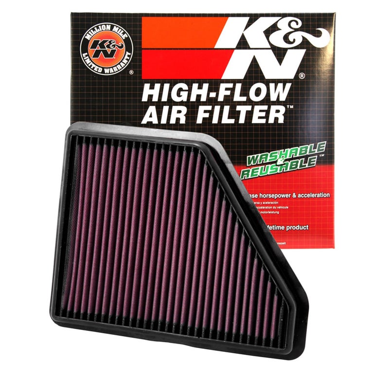 KN HighFlow Original Lifetime Engine Air Filter Increase Power  Acceleration Washable Premium Replacement Car Air Filter Compatible with 20102017 ChevyGMC Equinox Terrain 332439