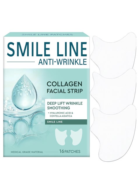 TRIXES Smile Line Patches  Anti Wrinkle Patches Silicone Face Patches for a Radiant Youthful AppearanceSay Goodbye to Smile Lines16pcs