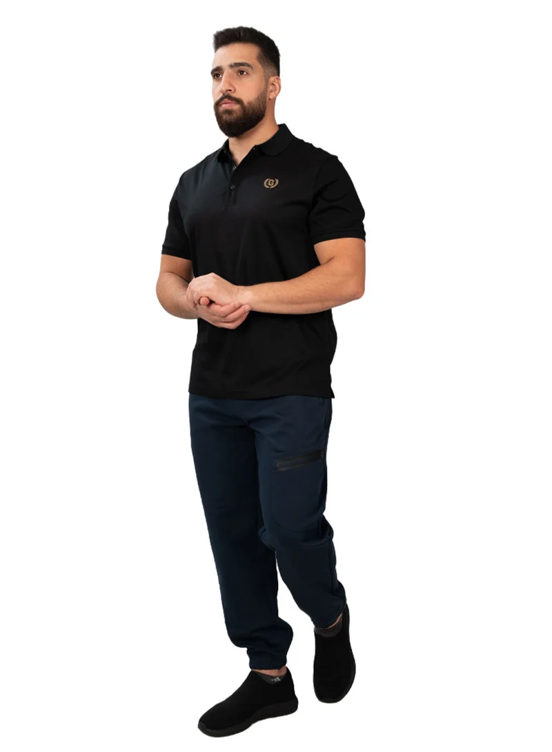 GIORDANO Men's Cotton Polyester Stretch Interlock Joggers - Relaxed Taper Fit