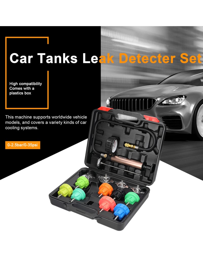 Generic Universal Car Tanks Leak Detection Automotive Leakage Detector Tool Radiator Water Pressure Tester Auto Air Conditioning Cooling Coolant Vacuum Purge Tool Kit  - Image 5