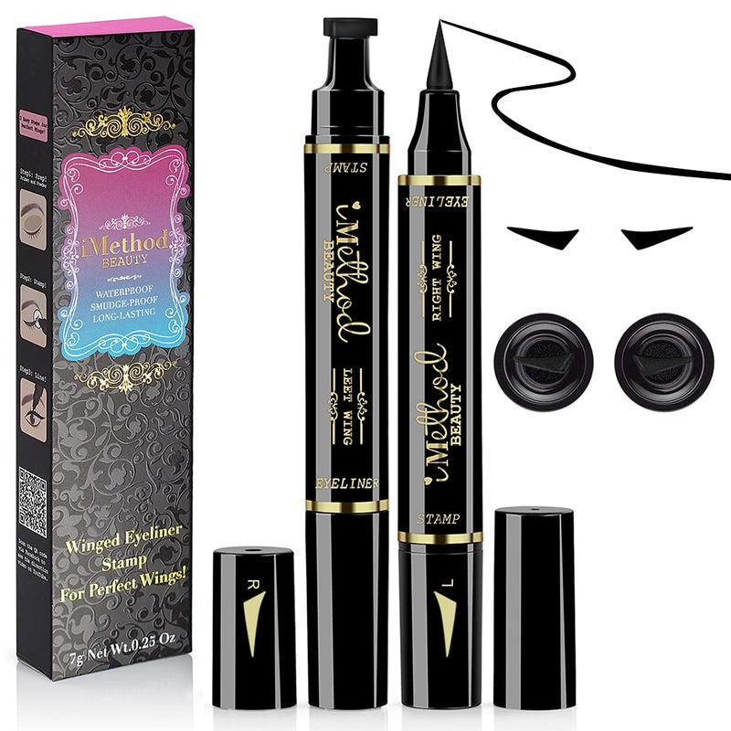 iMethod Winged Eyeliner Stamp - 2 Pens, Perfect Wing Cat Eye Liner, Waterproof & Smudge-proof, 10 mm - Image 1