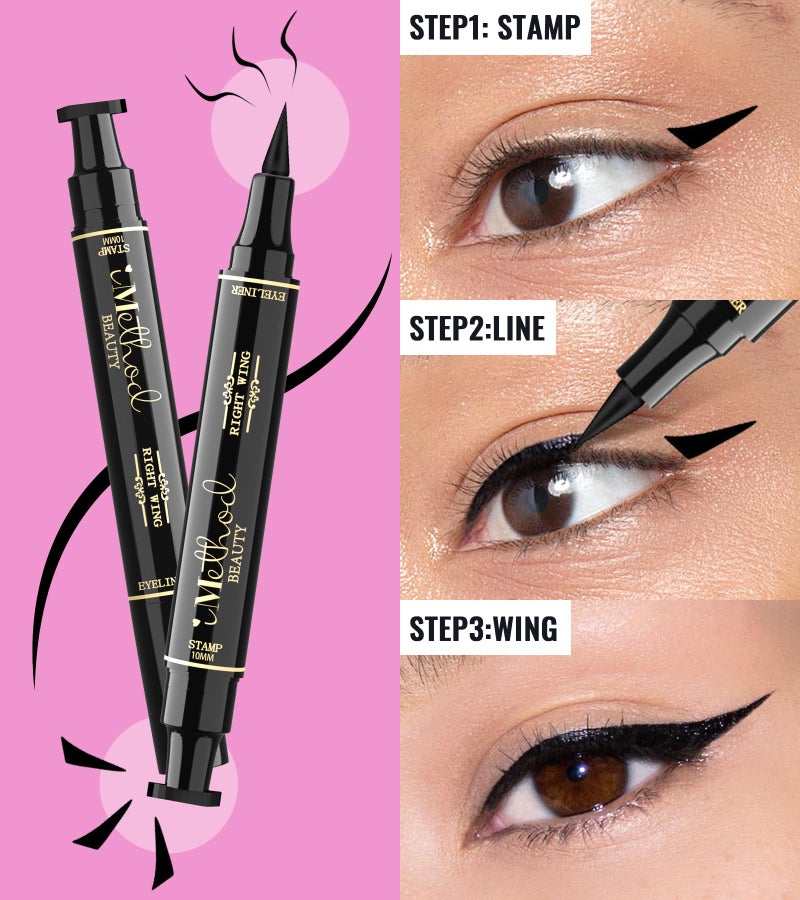 iMethod Winged Eyeliner Stamp - 2 Pens, Perfect Wing Cat Eye Liner, Waterproof & Smudge-proof, 10 mm - Image 5