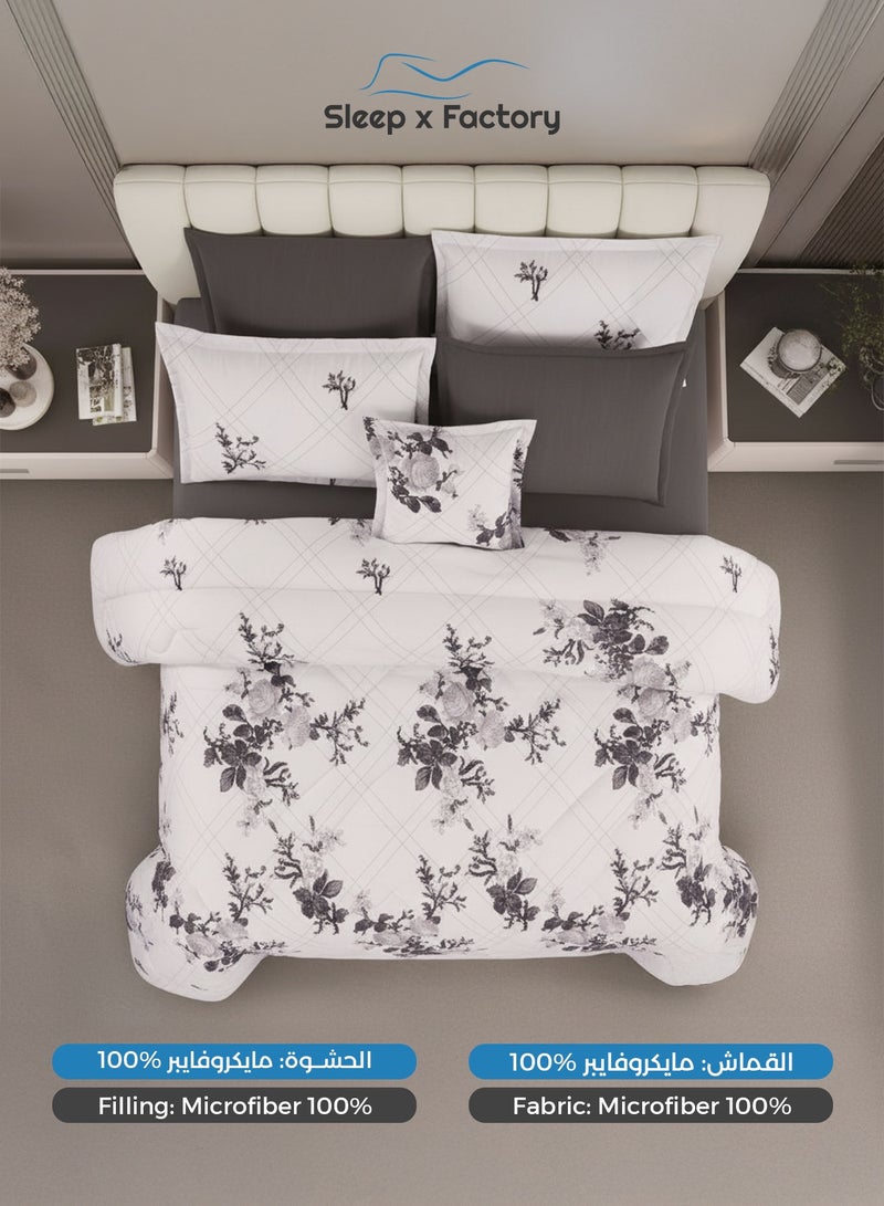 سليب × فاكتوري طقم مفرش سرير 7 قطع مايكروفايبر فاخر – يناسب سرير كينج مقاس 200×200 سم - Image 3