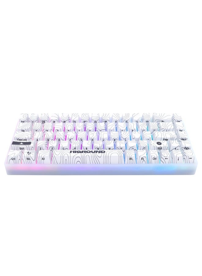 Higround SNOWSTONE Trailhead 65% Mechanical USB Wired Gaming Keyboard, TTC Linear Custom Switches, Programable RGB, Hot-Swappable, Deep Thock Creamy Sounding PC Keyboard, Pre-lubed, 100% Anti-ghosting - Image 1