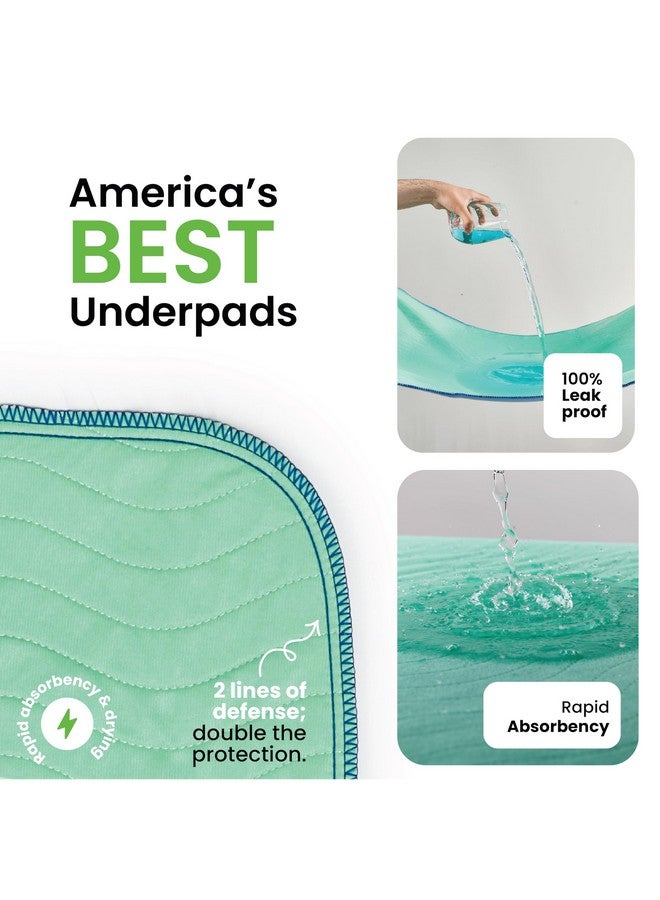 Improvia IMPROVIA® Washable Underpads, 34" x 52" (1 Pack) - Heavy Absorbency Reusable Incontinence Pads for Kids, Adults, Elderly, and Pets - Waterproof Protective Pad for Bed, Couch, Sofa, Furniture, Floor  - Image 2