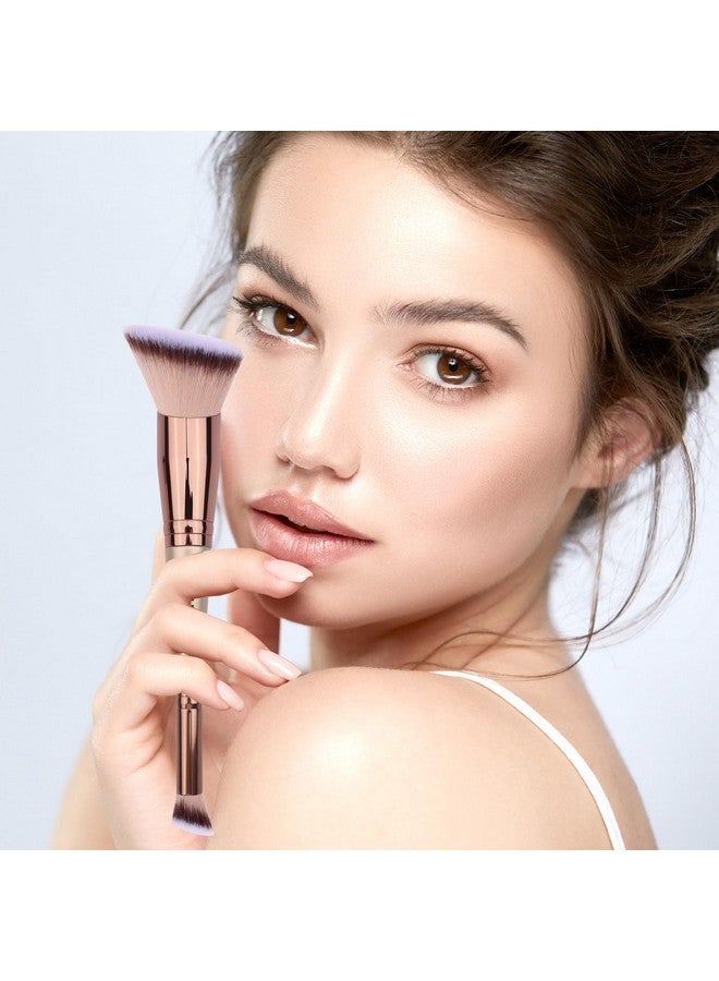 Daubigny Makeup Brushes Dualended Angled Foundation Brush Concealer Brush Perfect For Any Look Premium Luxe Hair Rounded Taperd Flawless Brush Ideal For Liquidcreampowder Blending - Image 2