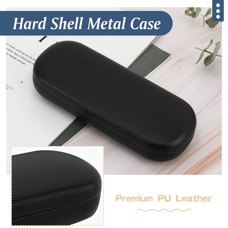 MoKo MoKo Hard Glasses Case, Hard Shell Sunglasses Case Anti-Scratch Eyeglasses Bag Portable Eyeglasses Holder Box Eyeglass Case for Women Men, Black  - Image 3