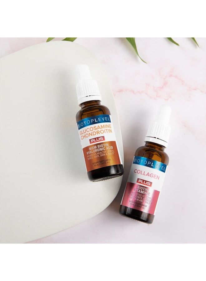 BIOTOPLEVEL Best Combination (Bundle) for The Good Health of Joints, Bones, Muscles, Hair, Skin and Nails - Glucosamine, Chondroitin, Collagen, Biotin, Hyaluronic Acid, MSM and Vitamin C - Image 5
