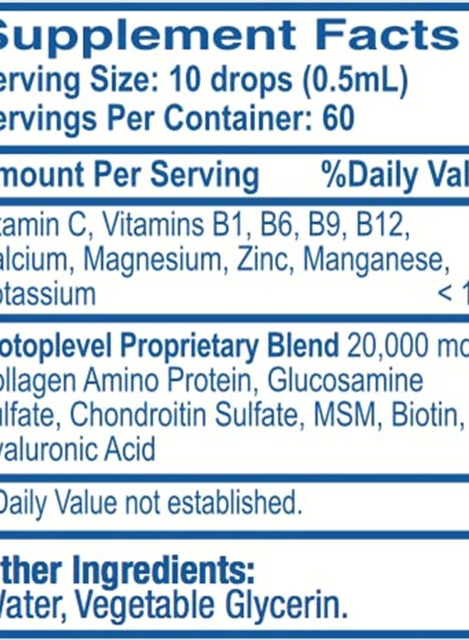 BIOTOPLEVEL Best Combination (Bundle) for The Good Health of Joints, Bones, Muscles, Hair, Skin and Nails - Glucosamine, Chondroitin, Collagen, Biotin, Hyaluronic Acid, MSM and Vitamin C - Image 3