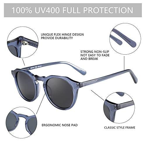 ZENOTTIC Vintage Round Polarized Sunglasses for Men Women UV400 Protection Retro Sun Glasses - Image 5