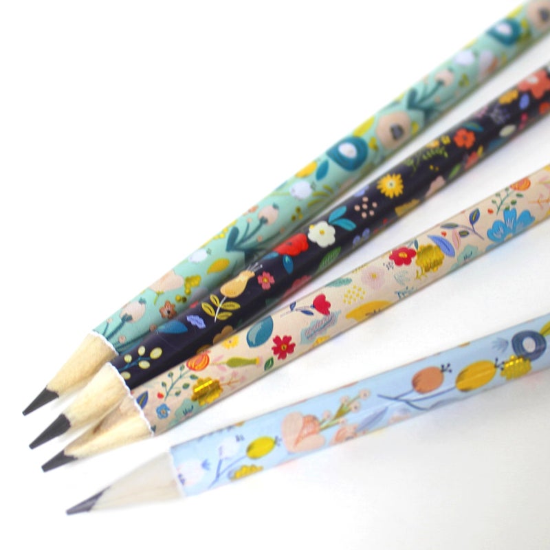 Channie'S Number 2 Floral Pencil Set  Colorful Pencils With Cute Floral Design For Sketching  Writing  Or Drawing  Pack Of 12 Pre-Sharpened Flower Pencils For Girls And Women - Image 2