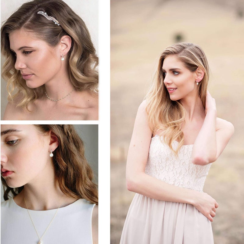 PEARLADA 925 Sterling Silver Hoop Handpicked AAA+ Quality 7.5-8mm White Freshwater Cultured Pearl Dangle Drop Earrings Jewelry for Women - Image 5