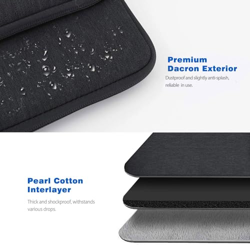 Dadanism 13.3 Inch Tablet Sleeve Shoulder Bag Carrying Case for iPad Pro 13" M4 2024, iPad Air 13", iPad Pro 12.9", Galaxy Tab S10+ Plus/S9 FE+/S9+ Plus 12.4", reMarkable Paper Pro 11.8", Black Gray - Image 4