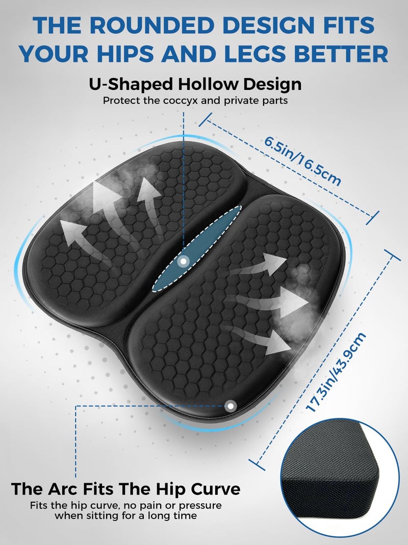 Nicecastle Honeycomb Car Gel Seat Cushion Soft Breathable Maintain a Refreshing Feel Relieve Hip Pressure This Seat Cushion Suitable For All Seasons for Car Office Home Wheelchair Chair Long Sitting Use - Image 4