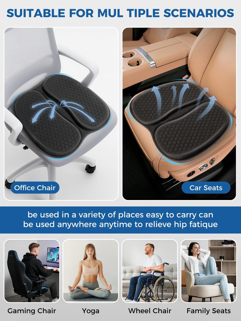 Nicecastle Honeycomb Car Gel Seat Cushion Soft Breathable Maintain a Refreshing Feel Relieve Hip Pressure This Seat Cushion Suitable For All Seasons for Car Office Home Wheelchair Chair Long Sitting Use - Image 5