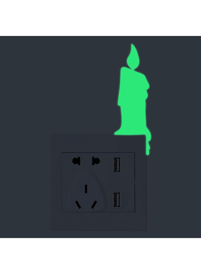 Voberry New Switch Cartoon Diy Wall Sticker Light Fluorescent Decoration Your Room Green 13X8cm - Image 2