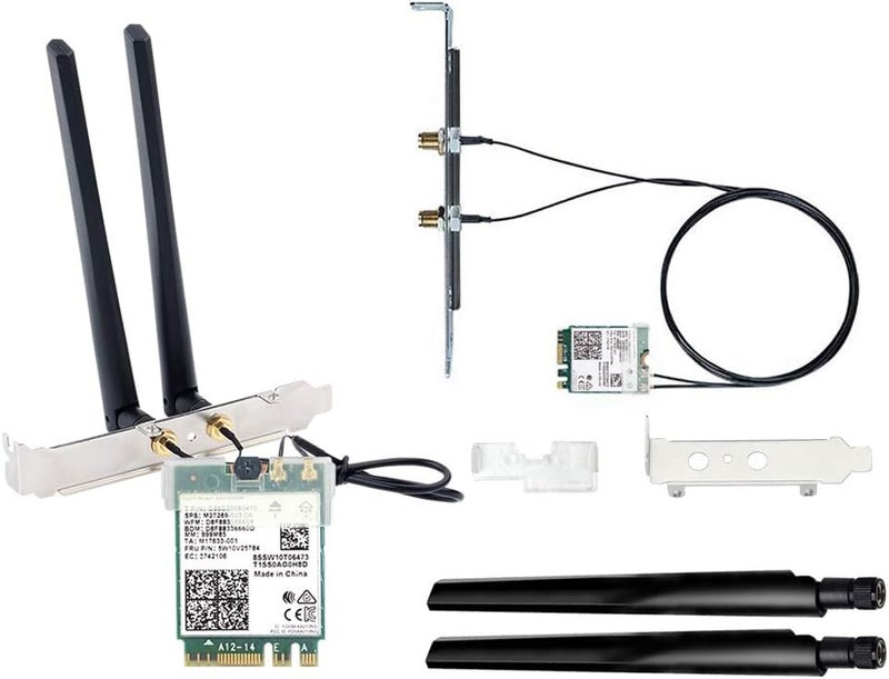 REKONG بطاقة واي فاي AX210 6E M.2 NGFF مجموعة سطح المكتب المصغرة محول 6GHz BT5.2 لاسلكي 802.11ax 5400Mbps 2.4Ghz 5Ghz دعم OFDMA MU-MIMO AX210NGW بطاقة شبكة جيجابت - Image 1