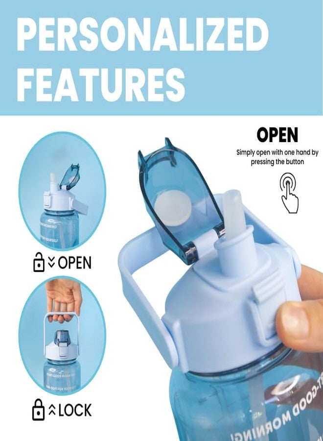 LAZYwindow Leak-Proof Sipper Bottle and Airtight Lunch Box Combo, BPA-Free, 2L, Daily Meal Set - Image 3