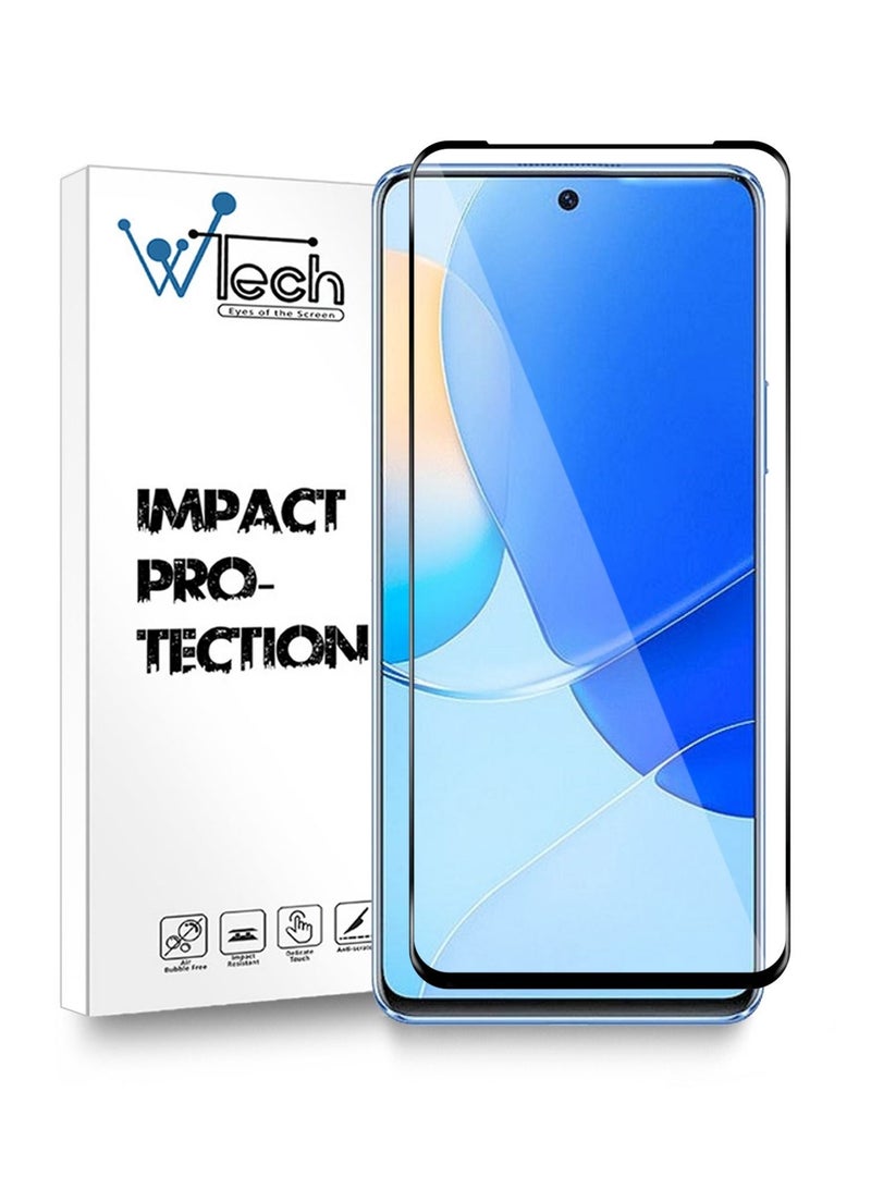 دبليو تيك واقي شاشة من الزجاج المقوى خماسي الأبعاد لهاتف Huawei Nova 9 SE / Huawei Nova 11i شفاف / أسود - Image 1
