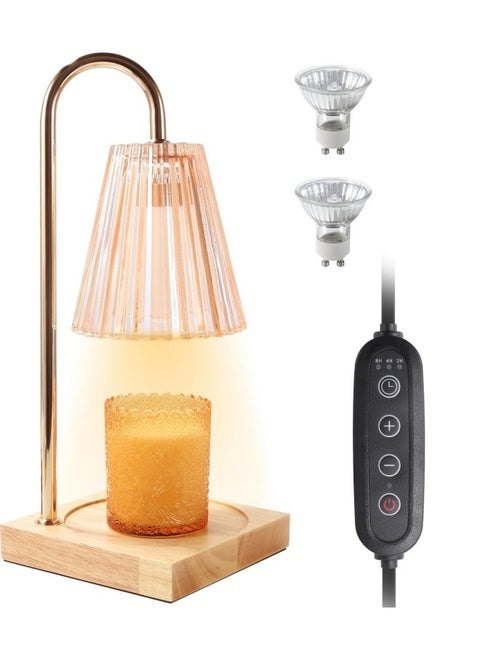 Candle Warmer Lamp with Timer Dimmer, Night Lamp with 3*50W Bulbs, Light Control Suitable for Aromatherapy Candles, Jar Candles, Candle Lights