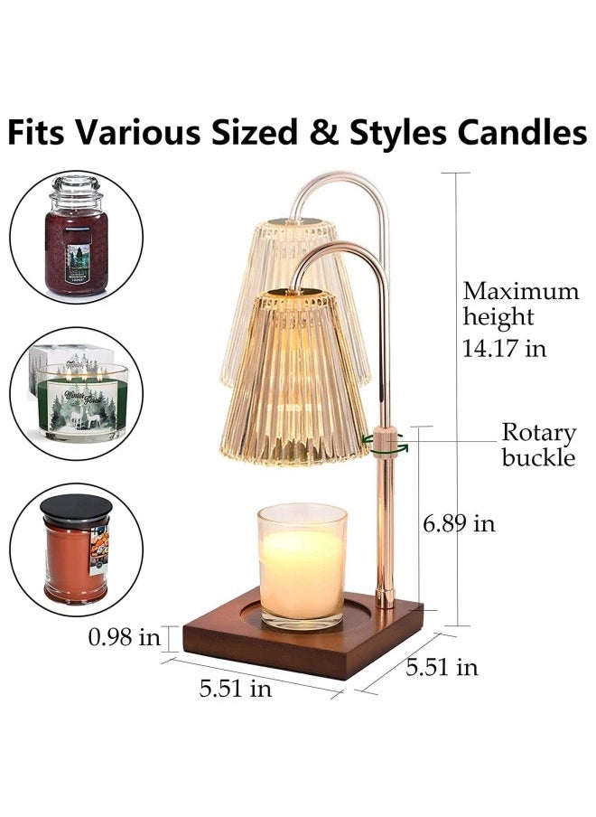 Candle Warmer Lamp with Timer Dimmer, Night Lamp with 3*50W Bulbs, Light Control Suitable for Aromatherapy Candles, Jar Candles, Candle Lights