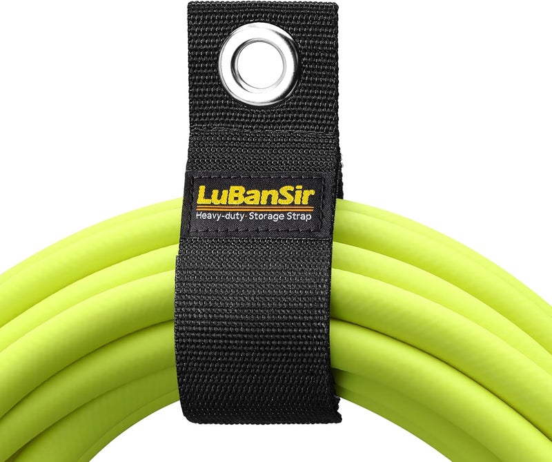 LuBanSir حامل تمديد الكابل LuBanSir، مجموعة متنوعة من 9 قطع (10"/13"/17") أحزمة تخزين بالخطاف والحلقة لتخزين خرطوم الحديقة وتنظيم جدار المرآب - Image 1