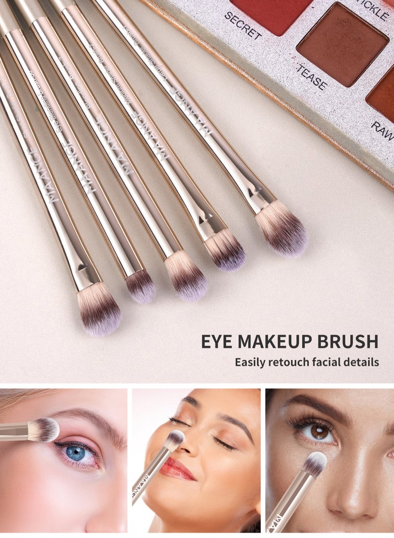 MAANGE 21Pcs Professional Makeup Brushes with Storage Case, Premium Synthetic Face Foundation Powder Blush Eyeshadow Blending Eye Brush Set Travel Makeup Brushes Set(Gold) - Image 3