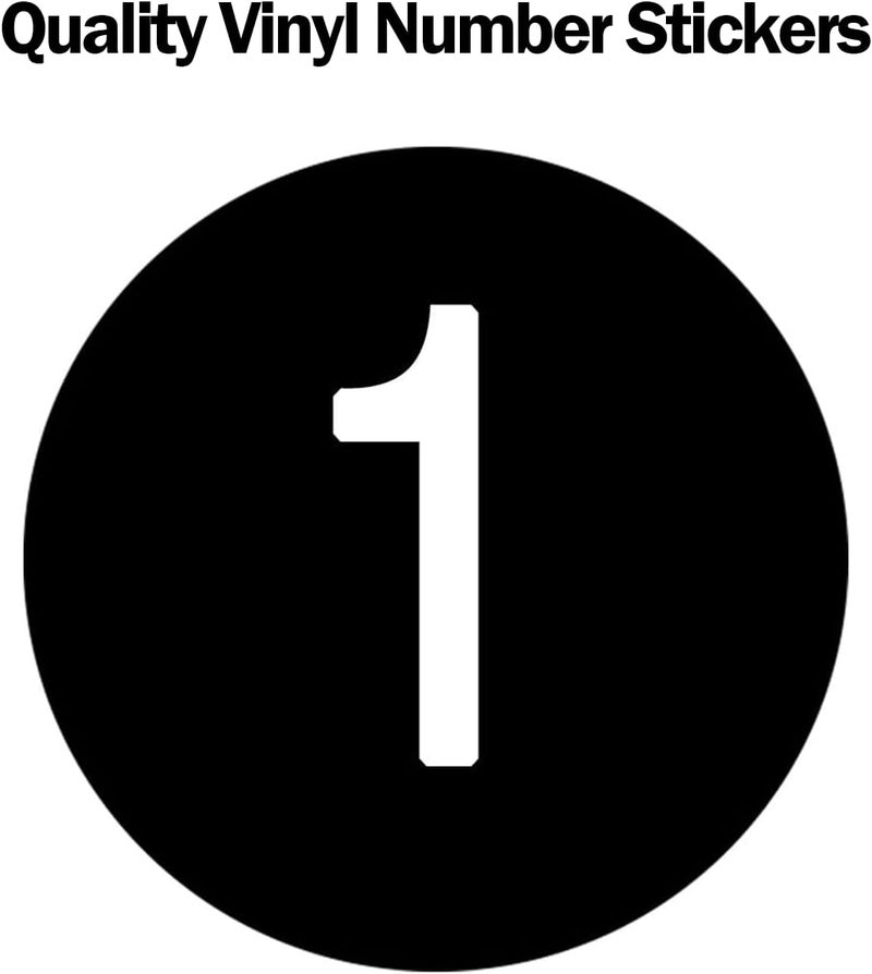KASTWAVE Number Stickers, Consecutive Number Stickers (1-50) 2.54Cm Number Labels Waterproof Self-Adhesive Universal Label For Indoor Outdoor Daily Storage Uses (10 Sheets) - Image 2