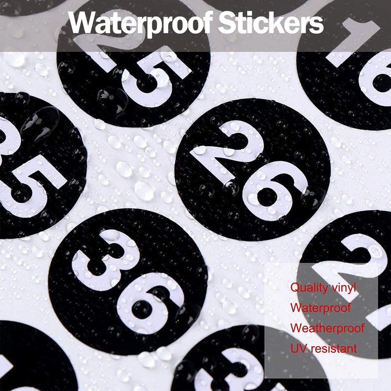KASTWAVE Number Stickers, Consecutive Number Stickers (1-50) 2.54Cm Number Labels Waterproof Self-Adhesive Universal Label For Indoor Outdoor Daily Storage Uses (10 Sheets) - Image 4