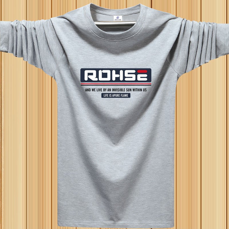 Men'S Men'S Long-Sleeved T-Shirt Youth Slim-Fit Crewneck Long-Sleeved T-Shirt Men'S Fashionable All-Match Base Shirt - Image 5